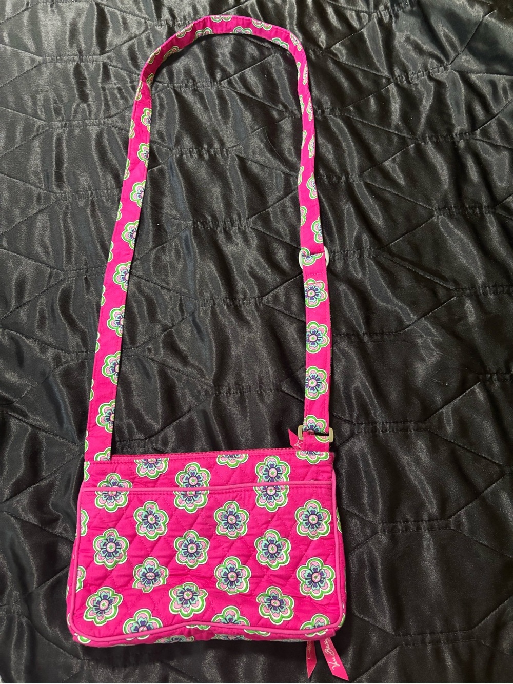 Vera Bradley Hot Pink Floral Crossbody Bag - Picture 4 of 8